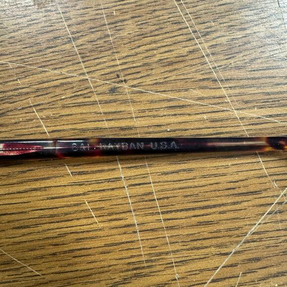 Vintage B&L Ray Ban Bausch & Lomb Dark Tortoise Style 1 W1593 Style 1 - Picture 6 of 6